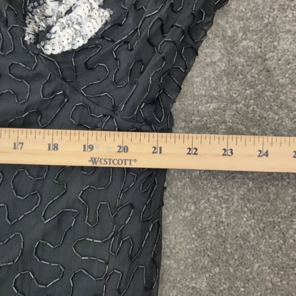 Scala Vintage-Inspired Silk-Blend Evening Dress - 2X - Embroidered Elegance - Picture 8 of 16